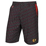 Chicago Blackhawks NHL「ドット」メンズポリエステルカジュアルウォーキングショーツ 3L ブラック
