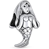 [Bling Jewelry] 女性のティーン .925 の銀製の適合ヨーロッパのブレスレットのための海洋の青いエナメルのサイレンの人魚の水生航海の海の打撃の魚のタコの休暇の魅力のビード
