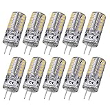 Rayhoo 10pcs Set G4 48-LED Warm White Light Bulb Lamps 3 Watt DC 12V Equivalent to 20W T3 Halogen Tr