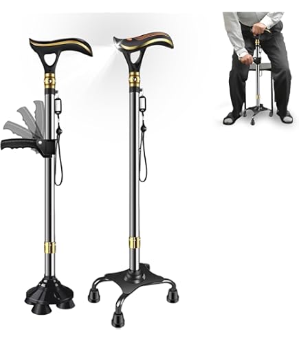 Amazon.co.jp: 機能性歩行補助杖 ドクターキャッチウォーカー LED