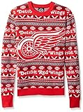 NHL Detroit Red Wingsアステカ印刷Uglyクルーネックセーター、M、レッド