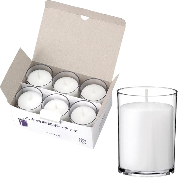 Amazon.co.jp: カメヤマ 12時間ボーティブ 6個入 ローソク 約12時間