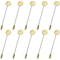 Amazon | ノーブランド品 ブローチピン 10個 ゴールド キャッチ