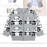赤ちゃん　チェーン付き　ニット服　カーディガン　子供　秋の新リリース　ベビー　純コットン　カバーオール (30M, ライトグレイ)