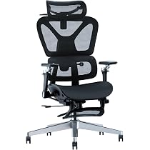 Amazon.co.jp: Comfora 人体工学チェア オフィスチェア フットレスト付