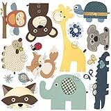 DesignByMaya Safari animals Wall Decals Baby Room Nursery art decor Jungle Baby animals Giraffe Alli