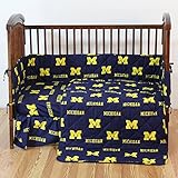 College Covers Michigan Wolverinesベビーベッドフィットシート ブルー MICCSFSPR
