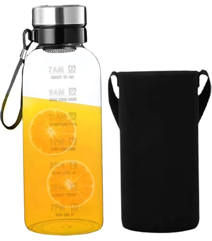 2 litre glass water bottle 2 L / 64 ozitre Water Bottle Glass with Straw