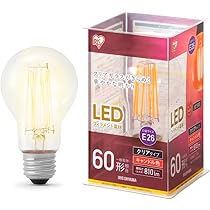 15個 アイリスオーヤマ 調光器対応 LEDフィラメント電球 60形 E26 e26_60wl_01.jpg