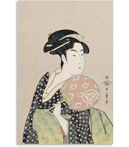 浮世絵 喜多川歌麿　寛政三美人 Amazon.co.jp: 浮世絵 喜多川歌麿 寛政の三美人（かんせいのさんびじん