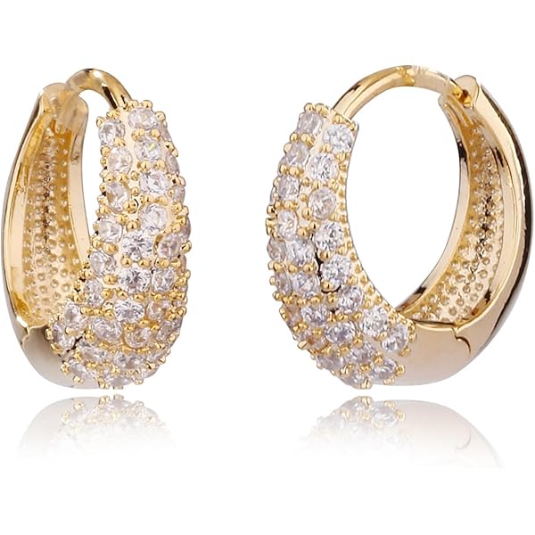 Amazon | MIKAMU 二色 リングピアス レディース 18K 18金RGP