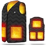 最新版 加熱ベスト 5つヒーター サイズが調節可能 USB充電式電熱ベスト 3段階の温度制御 電熱ジャケット 保温 防寒 大雪対策 男女兼用 通勤通学/屋外作業/スキー/スケート/登山/お釣り/ハイキング/生理冷え性に対応