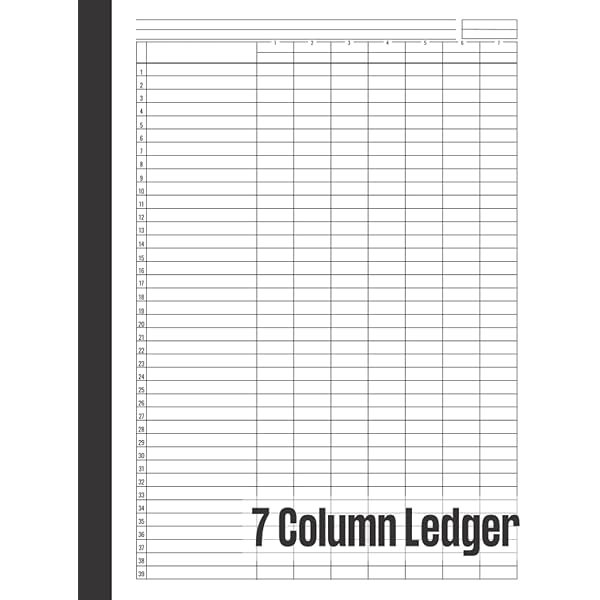 7-column-notebook-medium-ruled-7-column-template-8-5-x-11-110-pages-55-sheets-rinke-felda-amazon-com-au-books for Free Printable 7 Column Paper 7 Column Notebook: Medium Ruled 7 Column Template | 8.5