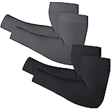 Arm Sleeves for Men Women Youth, Size L - XL, UV Sun Protection Compression Cooling Sleeves to Cover Arm Tattoo