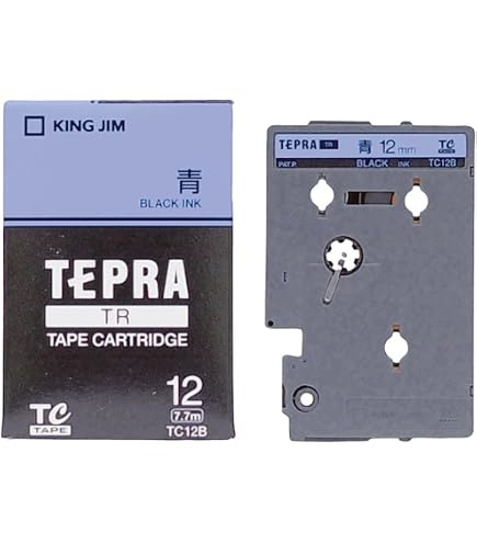 Amazon | キングジム テープカートリッジ テプラTR 12mm TC12SR 赤文字