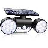 GRDE ソーラーライト 屋外 ガーデン ライト 30led 350°角度調整可 2000mAh超大容量 人感センサーライトIP65防水 長時間点灯可 3面発光 壁掛け 自動点灯・消灯 電気代不要 設置簡単 玄関 駐車場 縁側 庭 防犯・防災対策