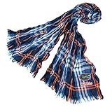 NCAA Florida Gators Plaid Crinkleスカーフ、ネイビー、オレンジ、70-inch by 25-inch