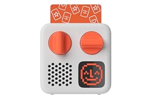 Yoto Mini (2024 Edition) + Make Your Own Card – Kids Screen-Free Bluetooth Audio Player, All-in-1 Travel Device Plays Stories Music Podcast Radio Ok-to-Wake Clock, Use as Speaker or with Headphones