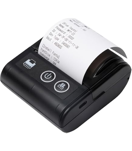 Amazon.co.jp: Qudai ポータブル ミニ サーマル レシート プリンター