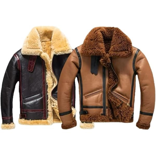 フライトジャケット B3 シープスキン ムートンジャケット ブラウン L Amazon | [VIIBOY] B-3ムートンジャケット ムート B3 フライト