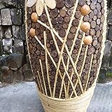色 BAGEHUA インドネシア籐の花瓶花瓶籐籐工芸花瓶花瓶花瓶花瓶工芸室階 100 cm 背の高い花瓶 ドライフラワー