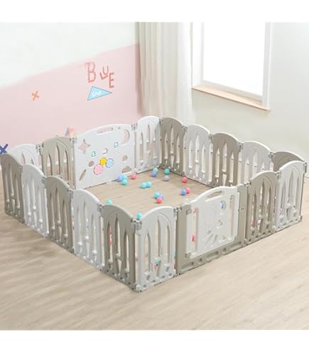 Amazon.co.jp: ベビーサークル 折りたたみ 高さ62cm ベビーフェンス 扉