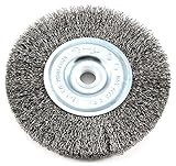 Forney 72741 Wire Wheel Brush, Coarse Crimped with 1/2-Inch Through 5/8-Inch Arbor, 5-Inch-by-.012-I
