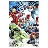 Marvel Avengersブルー文字Kidフリースブランケット150 x 100 CMポリエステル