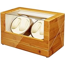 Amazon | ワインディングマシーン 4本 ウォッチワインダー 竹製