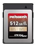 PERGEAR 512GB Cfexpress Type B 4.0 メモリカード ビデオと写真の最大読み取り速度3500MB/秒 最大書き込み速度3400MB/秒 8K RAW写真とビデオ録画をサポート 5年間メーカー保証