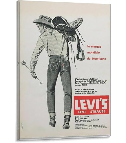 Amazon.co.jp: リーバイス 1960年代 フランス ビンテージ 雑誌 広告