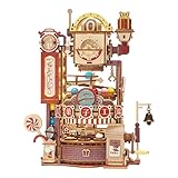 つくるんです® 日本語説明書付 動く 3D ウッドパズル お菓子工場