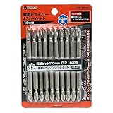 ACCS 　電動ドライバービットセット　10本組 ⊕2X110　EB-002