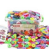 Eleoption 知育玩具 立体パズル 子供おもちゃ 雪の花びら プラスチック製 積み木セット子供の教育知能　組み合わせパズル スノーフレーク柄 ブロックトイ 雪の形 組み合わせ カラフル　知育あそ