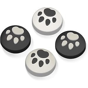 【Switch/Switch Lite 対応】アナログスティックカバー 保護カバー (4個セット) 猫 肉球 アシストキ…