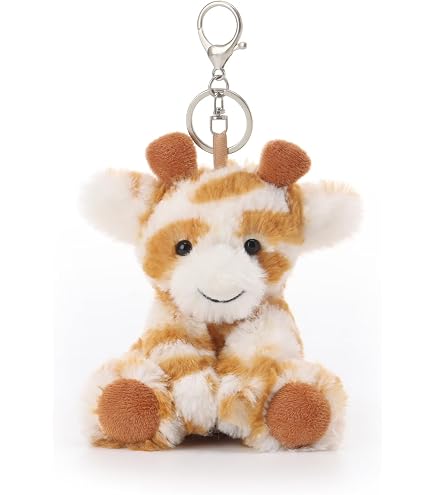 Puzzled DolliBu Big Eye Giraffe Plush Keychain - 6 Inch