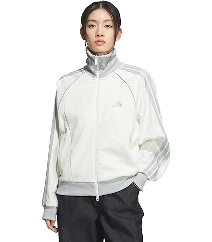 adidas ホワイト ジップアップジャケット Amazon.co.jp: adidasアディダス ライン ロゴ ジップアップジャケット