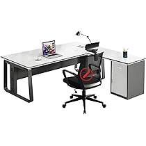 オフィスデスク　事務所に Amazon.co.jp: 社長デスク L字型 オフィスデスク 長さ120-220cm