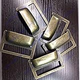 Dagly（TM）81 * 50ミリメートルアンティークブロンズラベルプルフレームカードホルダー大型ホル??ダーオフィスライブラリ引き出しチェストケーストランクハンドルファイル