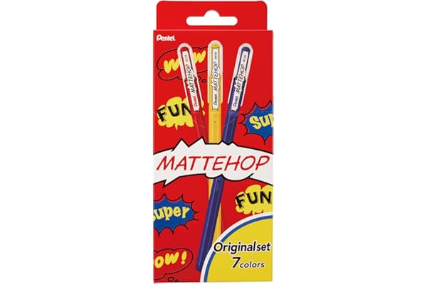 ぺんてる カラーボールペン マットホップ オリジナル 7色 K110-V7STA