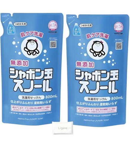 Amazon | シャボン玉 スノール 詰め替え用 800ml × 2袋セット 無添加