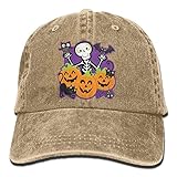 大人 デニム キャップハロウィン パーティー パンプキン かぼちゃ 今季最新 登山 キャップ 軽量 紫外線対策 日よけ 小顔効果 プリント付き 無地 ベージュ