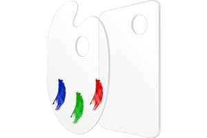 Cluoling 水彩パレット クリアパレット 油絵パレット パレット 絵の具 透明 穴付き（2個セット 20cmx30cm）