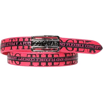 Amazon.co.jp: [ガッチャ] ゴルフ 切替 カラー 刺繍 ホールレス ベルト