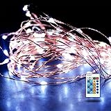 Joly Joy LED String Lights Waterproof 66ft/20m 200LEDs Dimmable Flexible Copper Wire Light Indoor & 