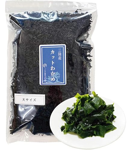 Amazon.co.jp: 三陸産 カットわかめ 乾燥（チャック袋入） 500g 乾燥