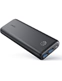 Anker PowerCore II 20000 (20000mAh 超大容量 モバイルバッテリー)【PSE認証済 / PowerIQ 2.0搭載 / LED Wheel】iPhone&Android対応（ブラック)