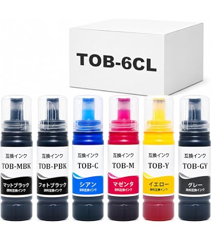 Amazon.co.jp: TOB-6CL トビバコ インク エプソン TOB 互換インク
