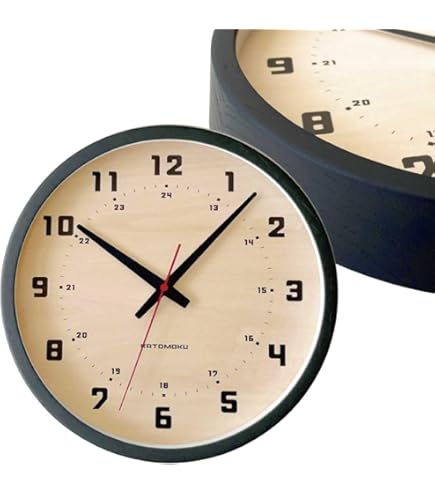 Amazon.co.jp: インターゼロ 壁掛け時計 BRAM CLOCK 電波時計 BLACK