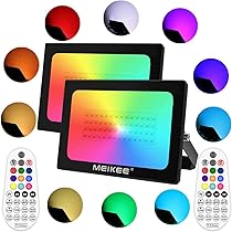 Amazon.co.jp: MEIKEE 42W RGB ライト 投光器 フラッドライト 高輝度